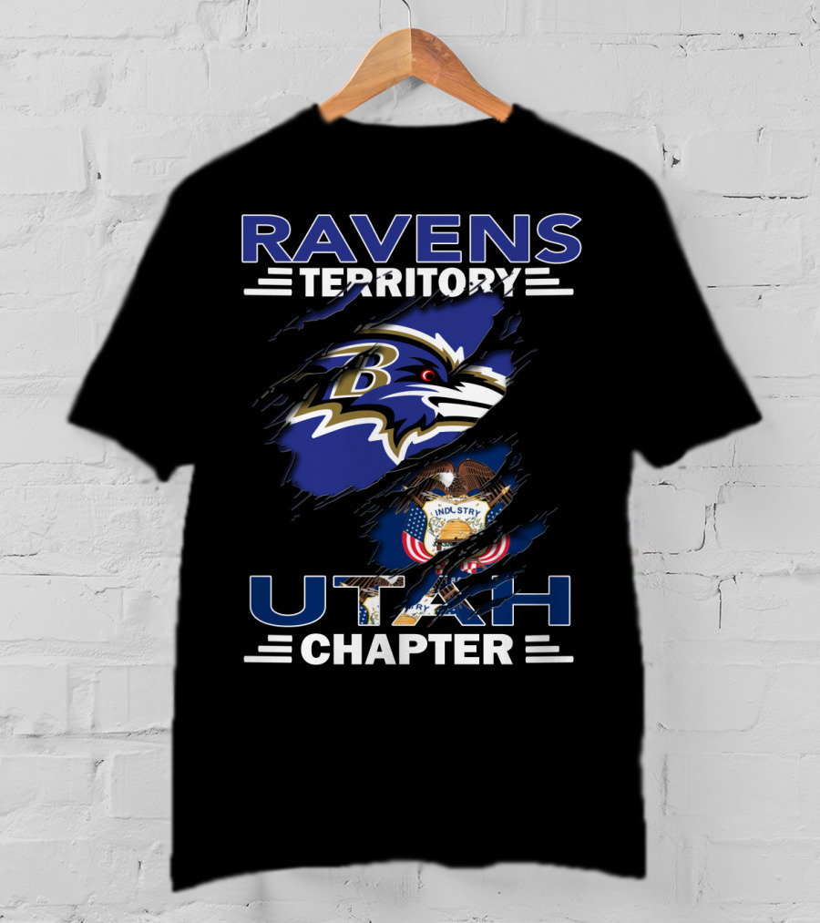 Ravens Territory Utah Chapter Baltimore Ravens Fan Club T-Shirt
