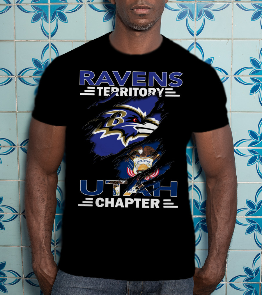 Ravens Territory Utah Chapter Baltimore Ravens Fan Club T-Shirt
