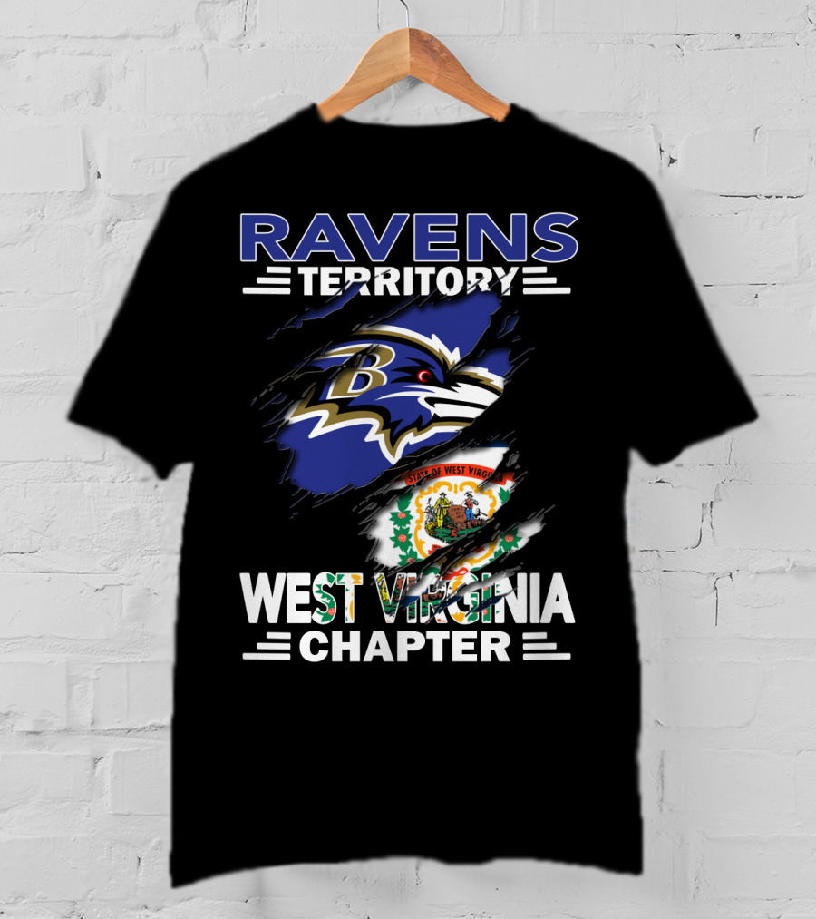 Ravens Territory West Virginia Chapter State Of West Virginia Ravens T-Shirt