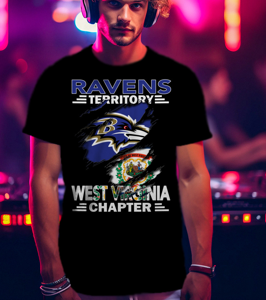 Ravens Territory West Virginia Chapter State Of West Virginia Ravens T-Shirt