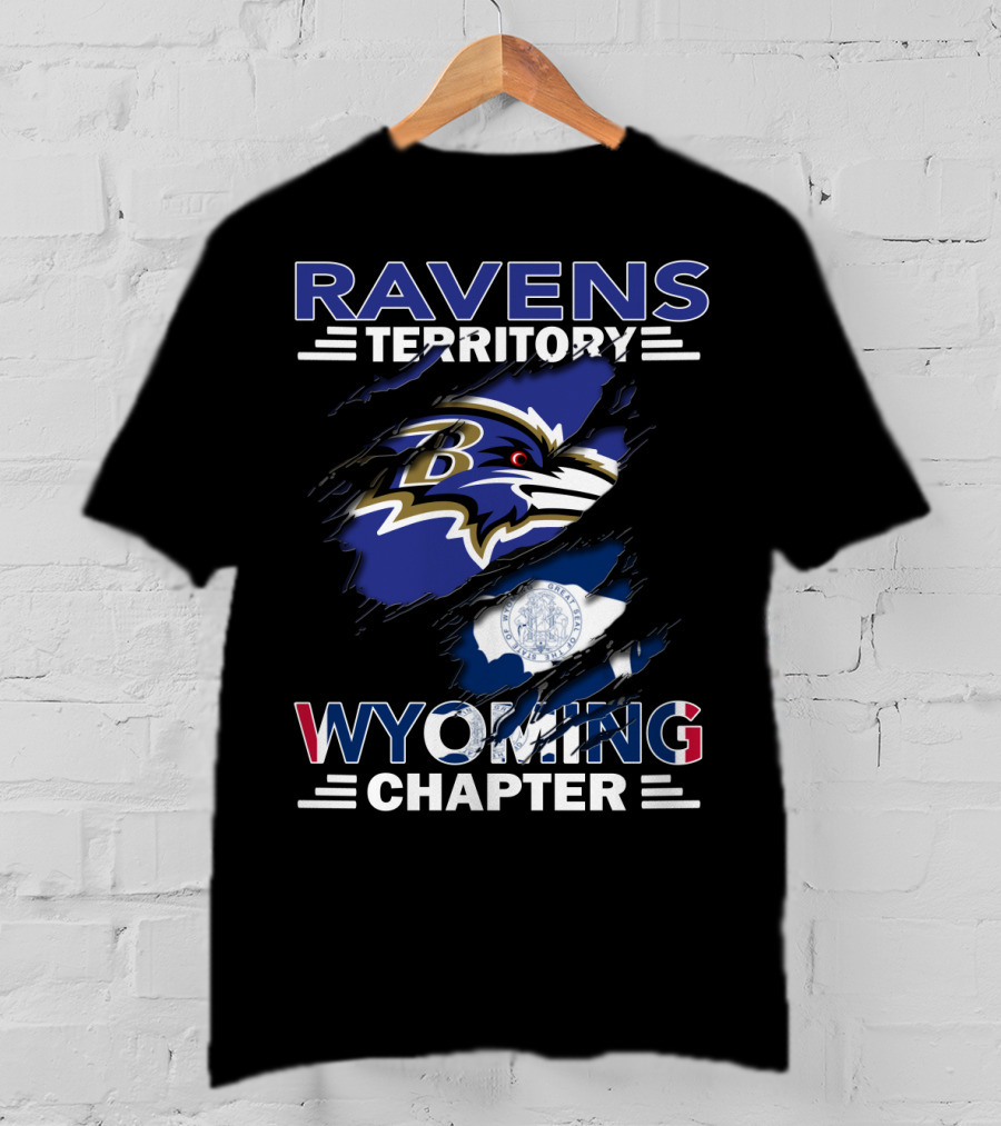 Ravens Territory Wyoming Chapter NFL Football Fan T-Shirt