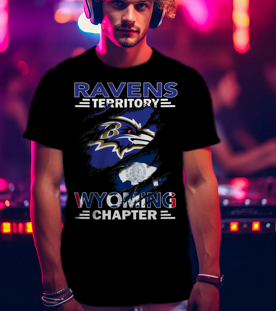 Ravens Territory Wyoming Chapter NFL Football Fan T-Shirt
