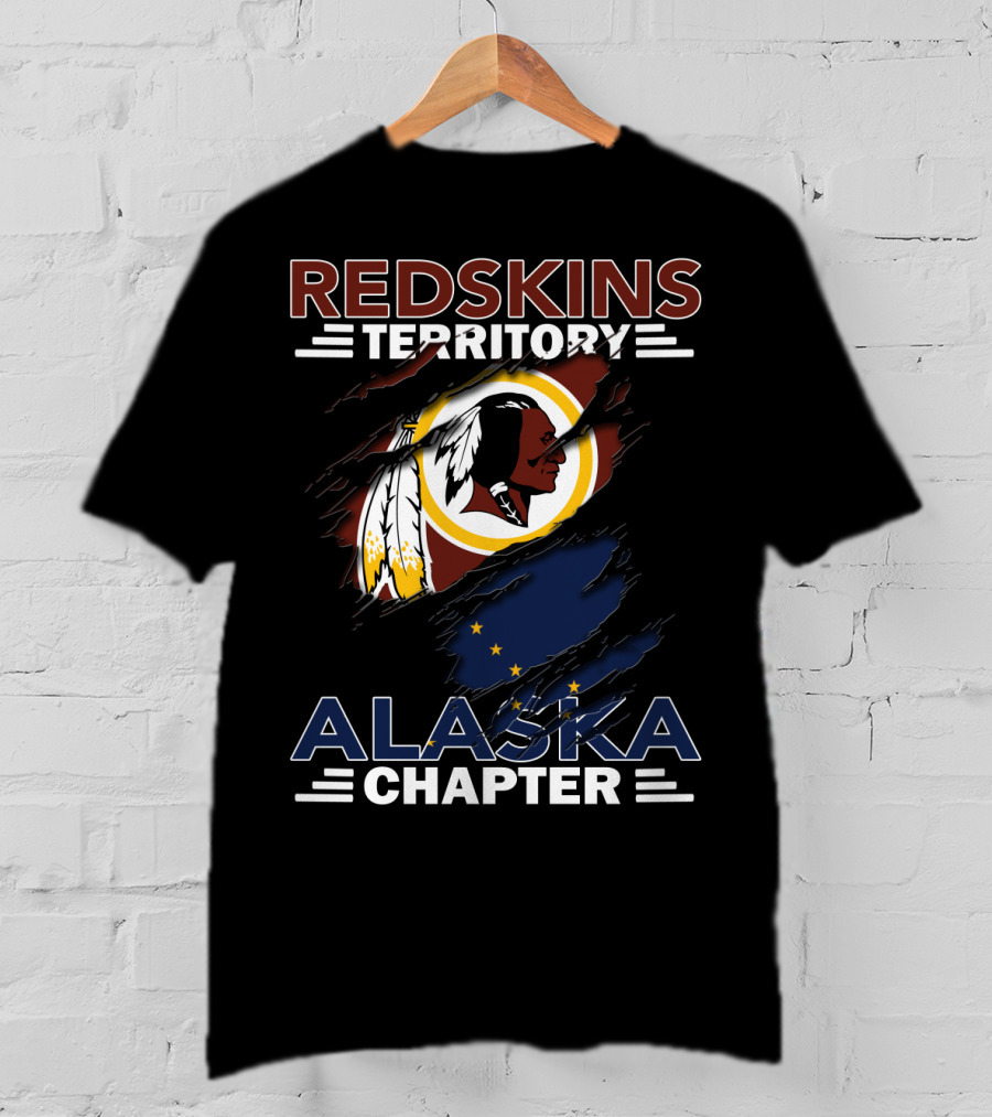 Redskins Territory Alaska Chapter Nfl Logo With Alaska Flag T-Shirt