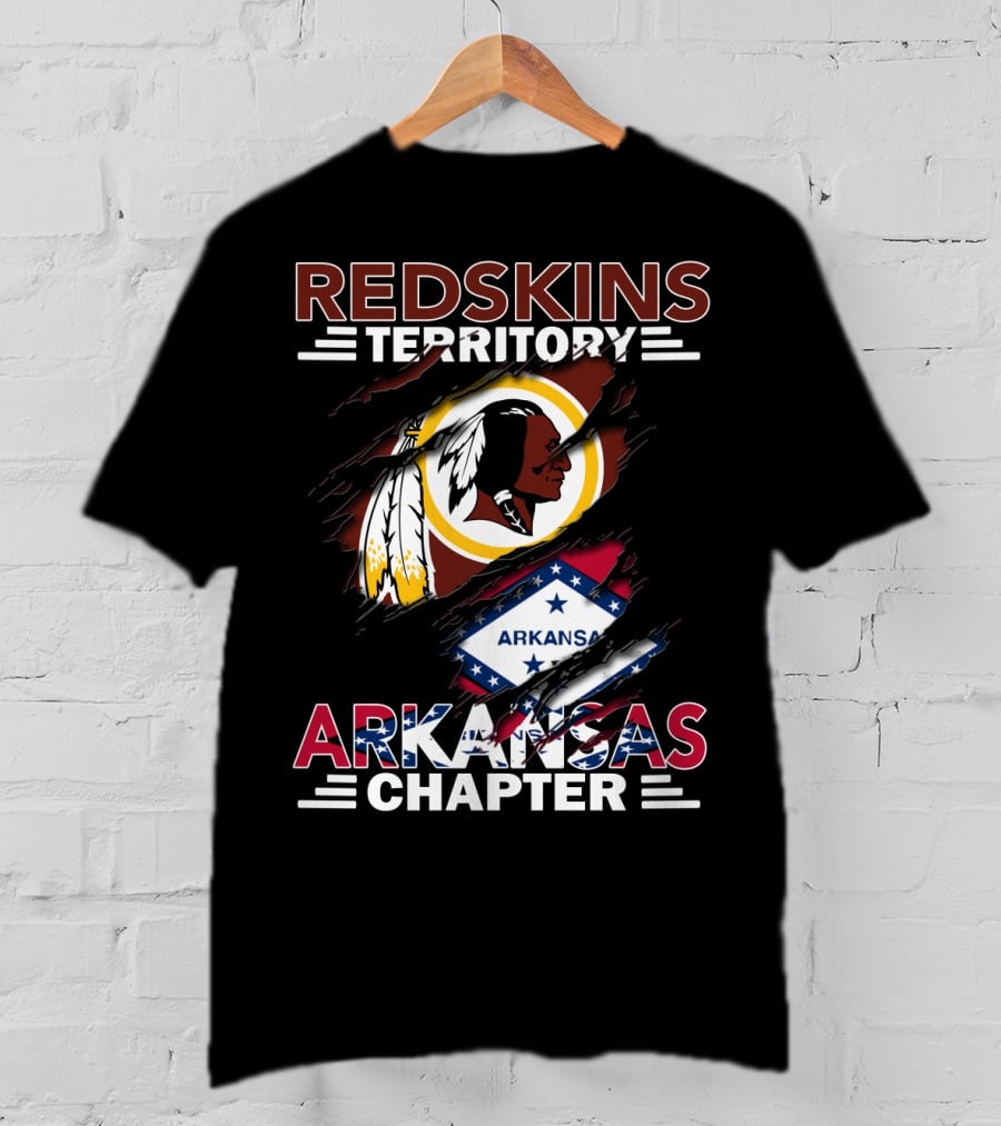 Redskins Territory Arkansas Chapter Nfl Logo With State Flag T-Shirt