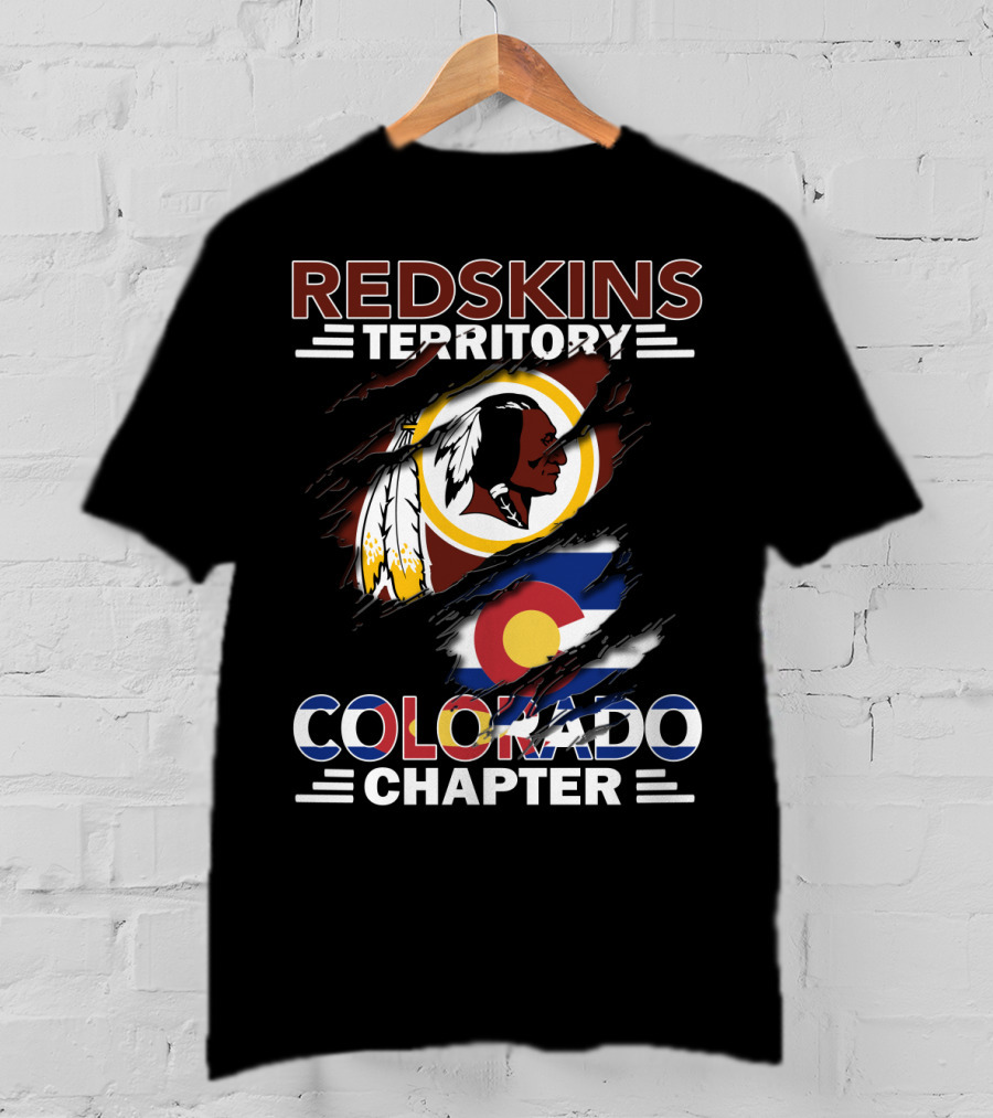 Redskins Territory Colorado Chapter Iconic Team Logo And State Pride T-Shirt