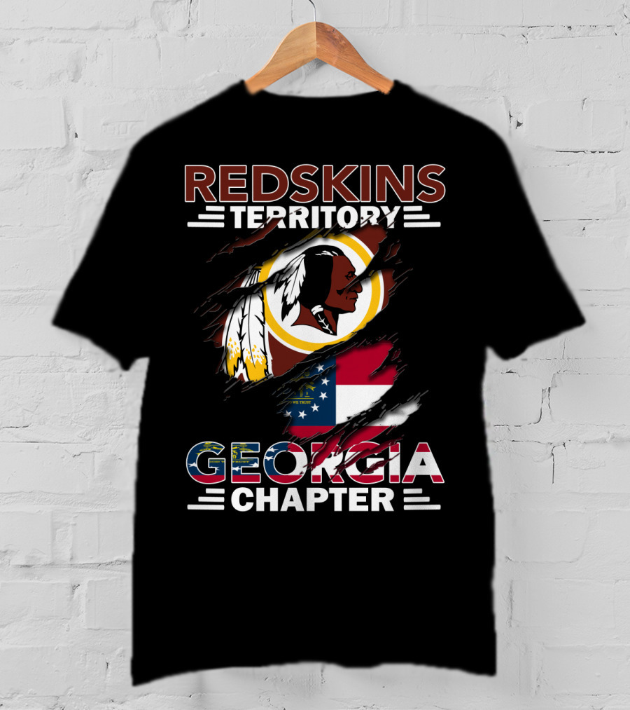 Redskins Territory Georgia Chapter Washington Football Team Georgia Flag T-Shirt