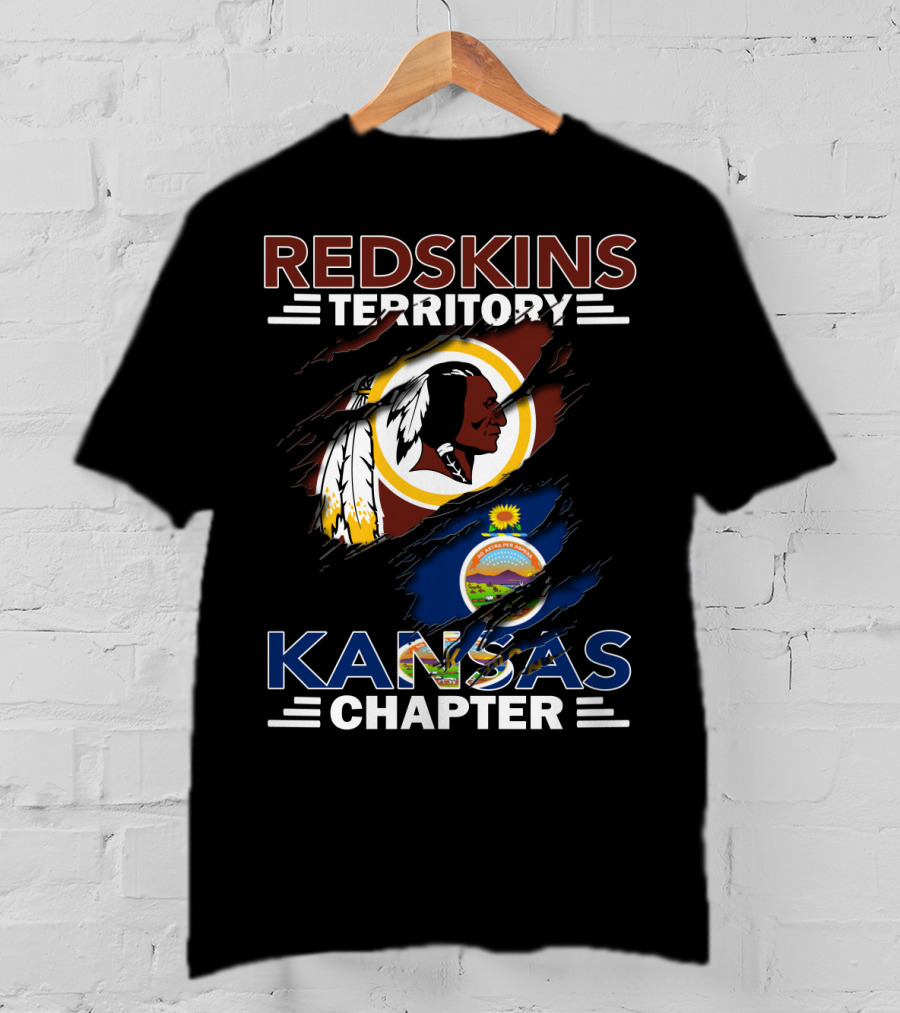 Redskins Territory Kansas Chapter Torn Flag T-Shirt