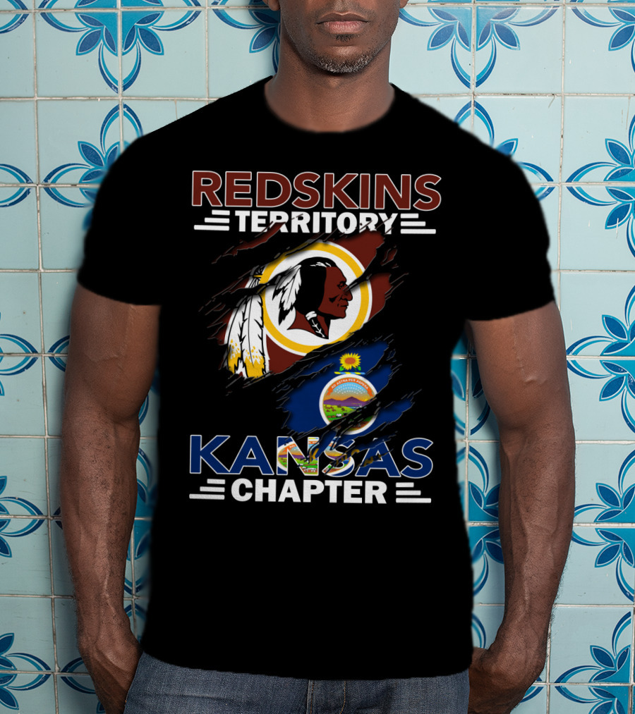Redskins Territory Kansas Chapter Torn Flag T-Shirt