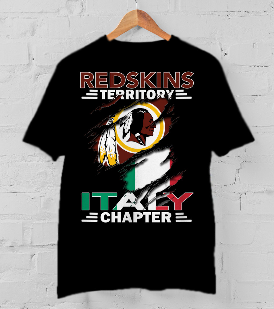 Redskins Territory Italy Chapter Flag T-Shirt