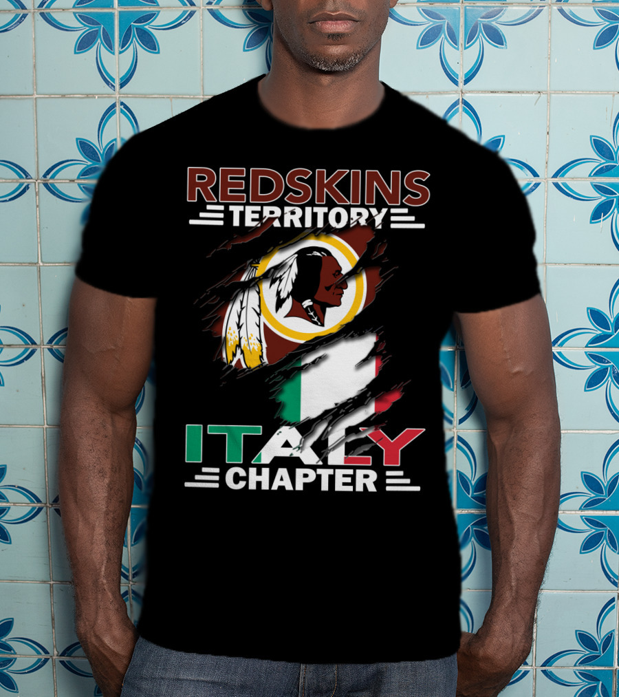 Redskins Territory Italy Chapter Flag T-Shirt