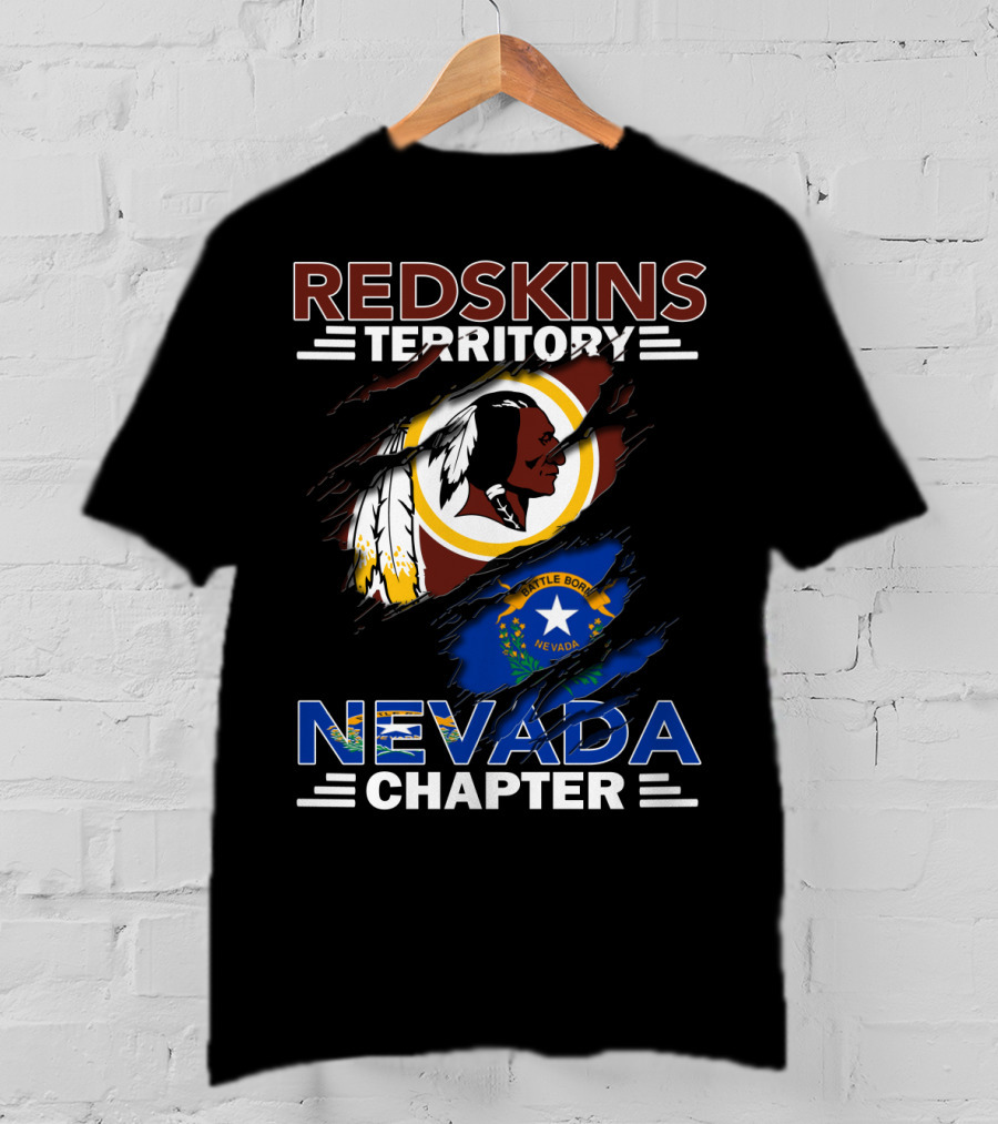 Redskins Territory Nevada Chapter Battle Born Flag T-Shirt