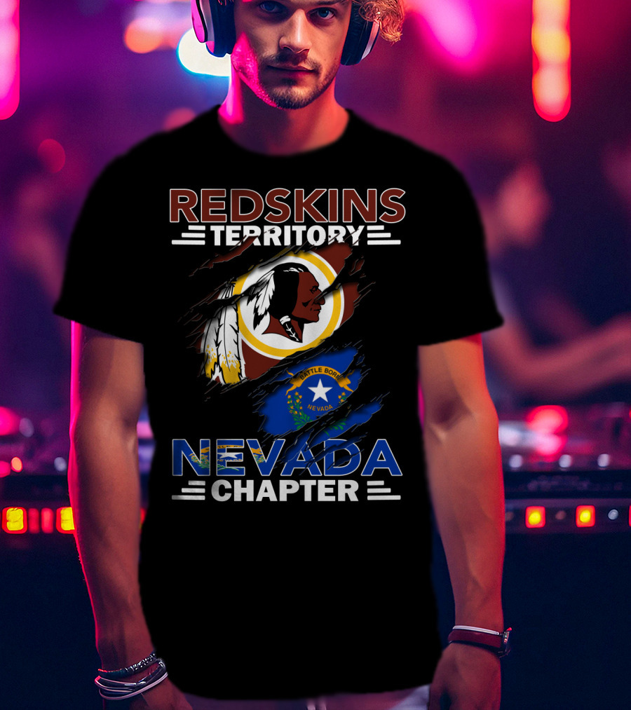 Redskins Territory Nevada Chapter Battle Born Flag T-Shirt