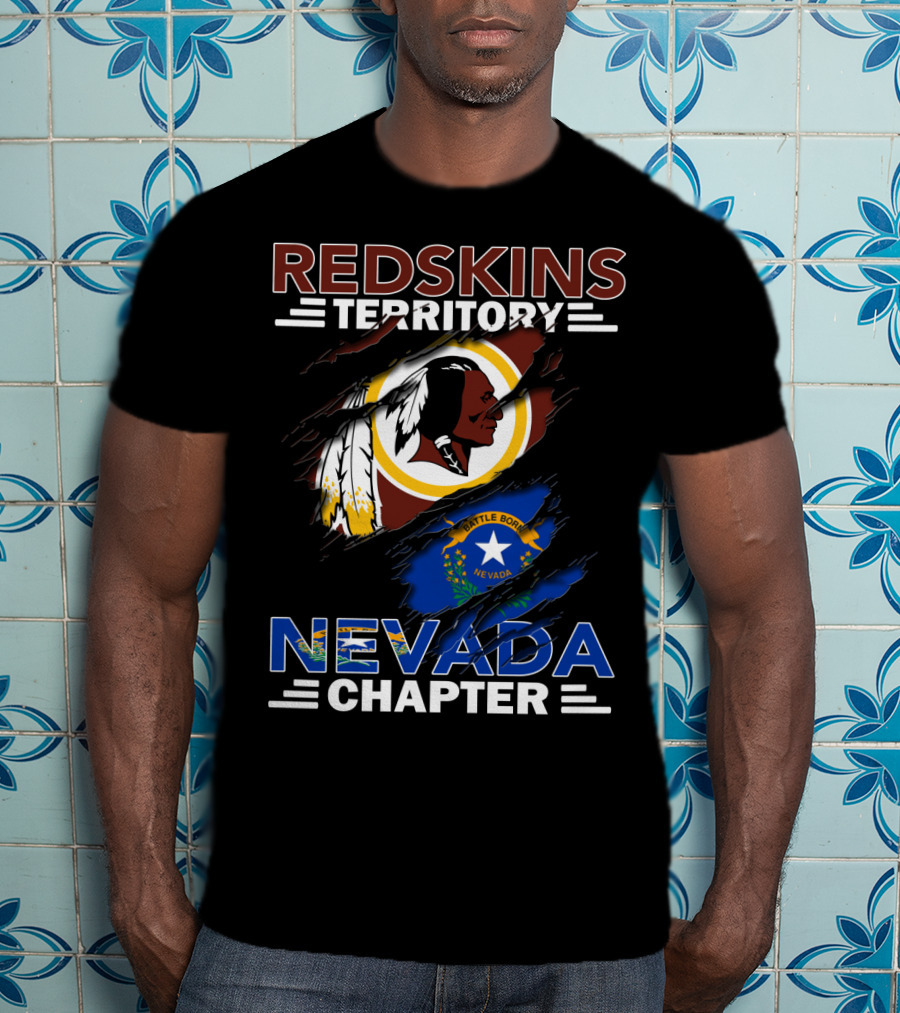 Redskins Territory Nevada Chapter Battle Born Flag T-Shirt