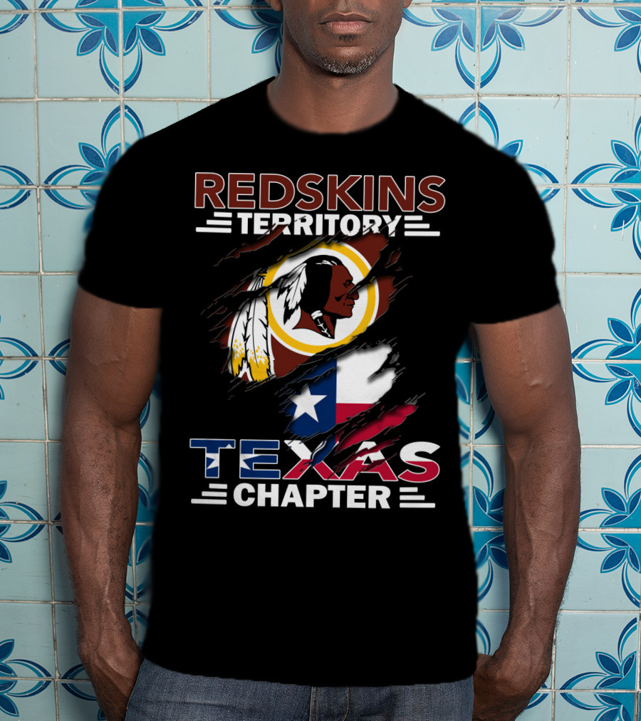 Redskins Territory Texas Chapter Flag And Logo Fusion T-Shirt