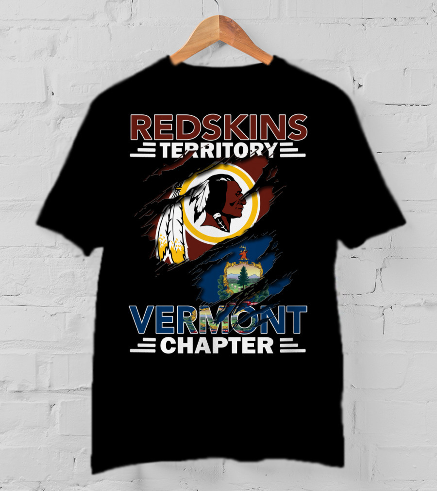 Redskins Territory Vermont Chapter Washington Football Team Logo Elements T-Shirt