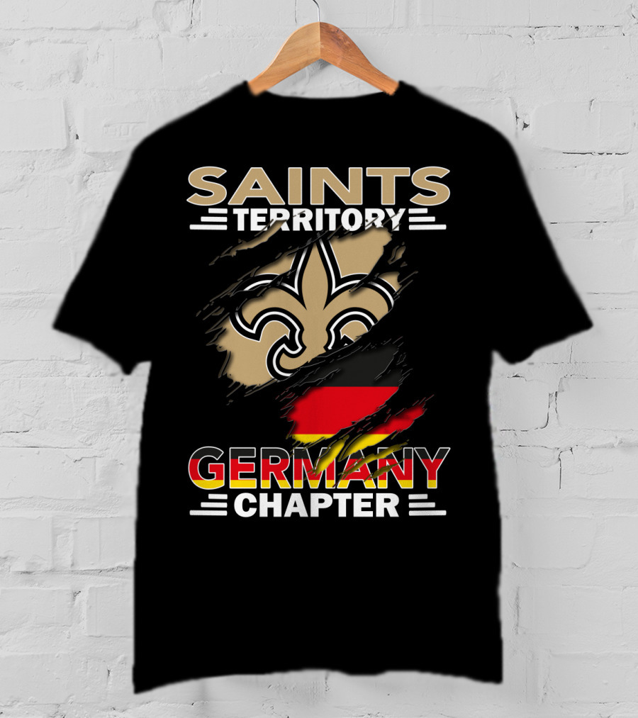 Saints Territory Germany Chapter Flag Fleur-DE-Lis T-Shirt