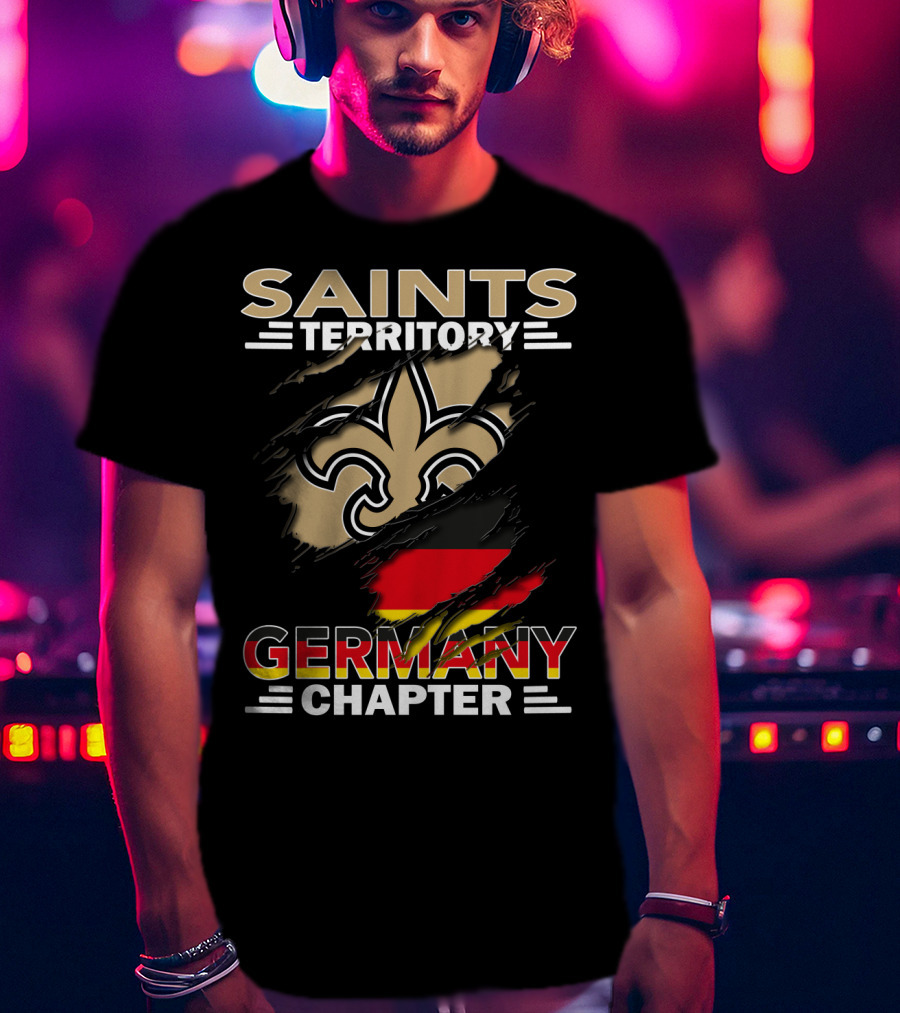 Saints Territory Germany Chapter Flag Fleur-DE-Lis T-Shirt