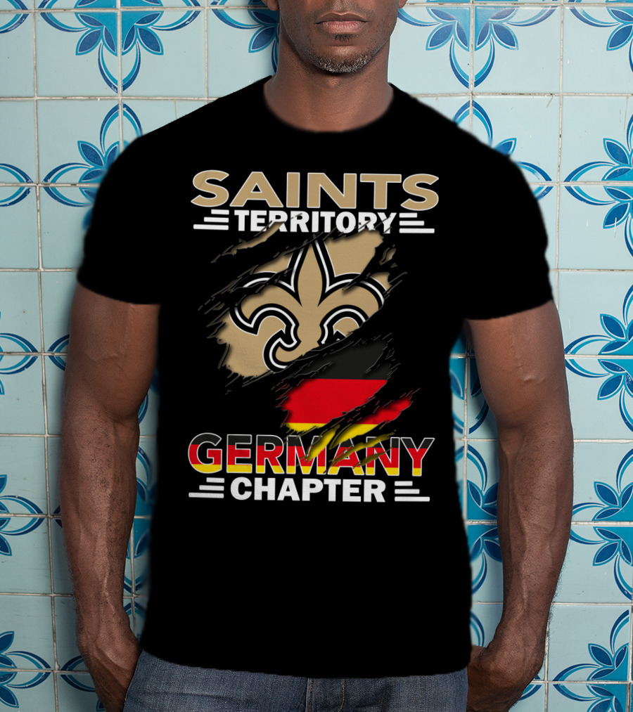 Saints Territory Germany Chapter Flag Fleur-DE-Lis T-Shirt