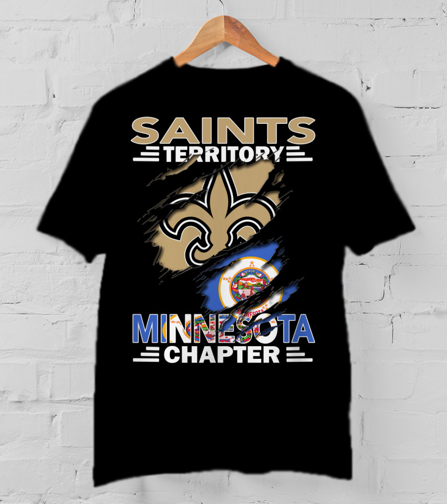 Saints Territory Minnesota Chapter Fleur-de-lis And State Seal T-Shirt