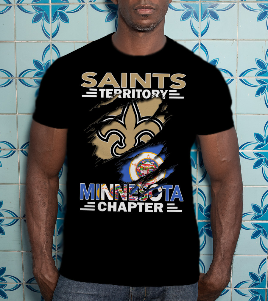 Saints Territory Minnesota Chapter Fleur-de-lis And State Seal T-Shirt