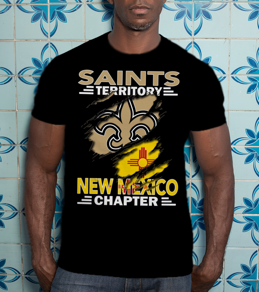 Saints Territory New Mexico Chapter Fleur-de-lis And Zia T-Shirt