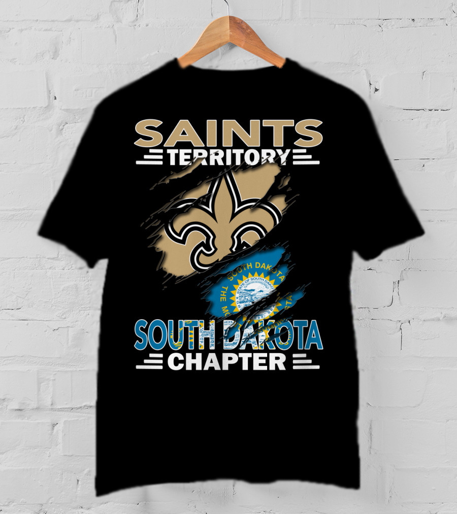 Saints Territory South Dakota Chapter Fleur-DE-Lis And State Seal T-Shirt