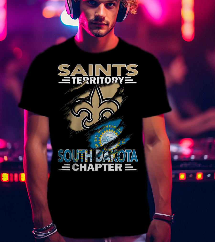 Saints Territory South Dakota Chapter Fleur-DE-Lis And State Seal T-Shirt