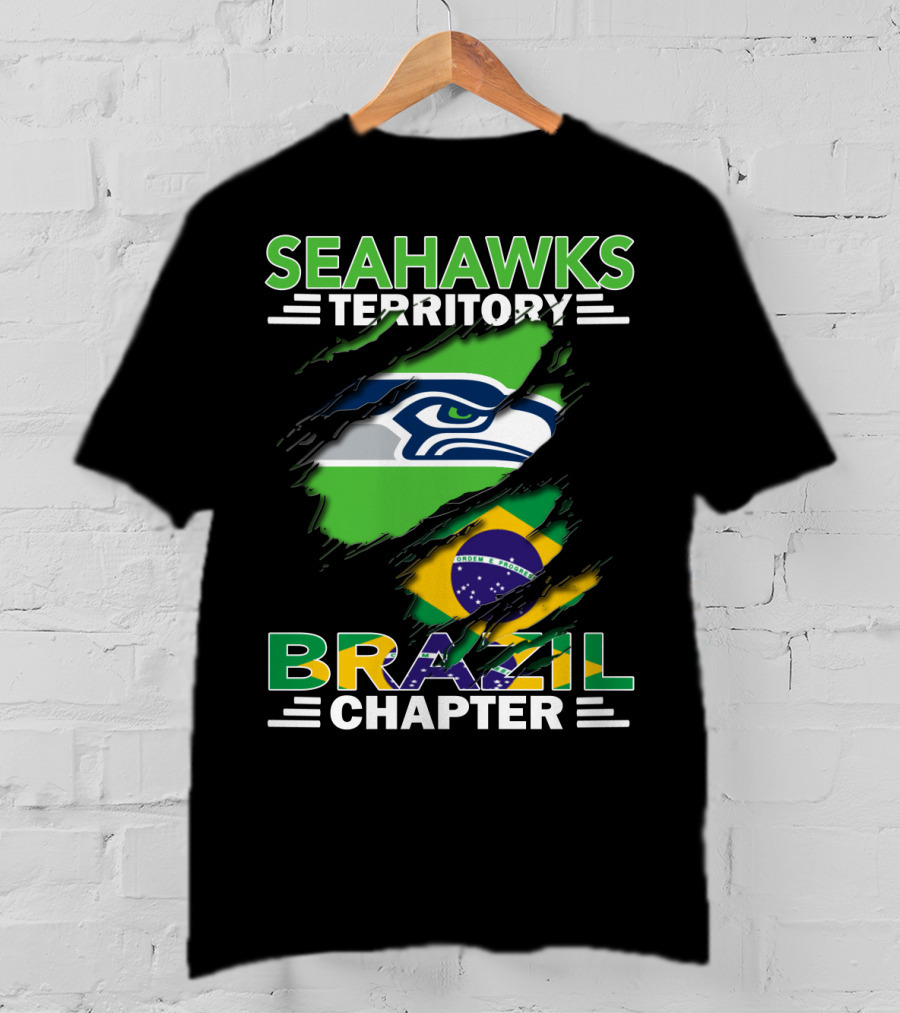 Seahawks Territory Brazil Chapter Flag T-Shirt