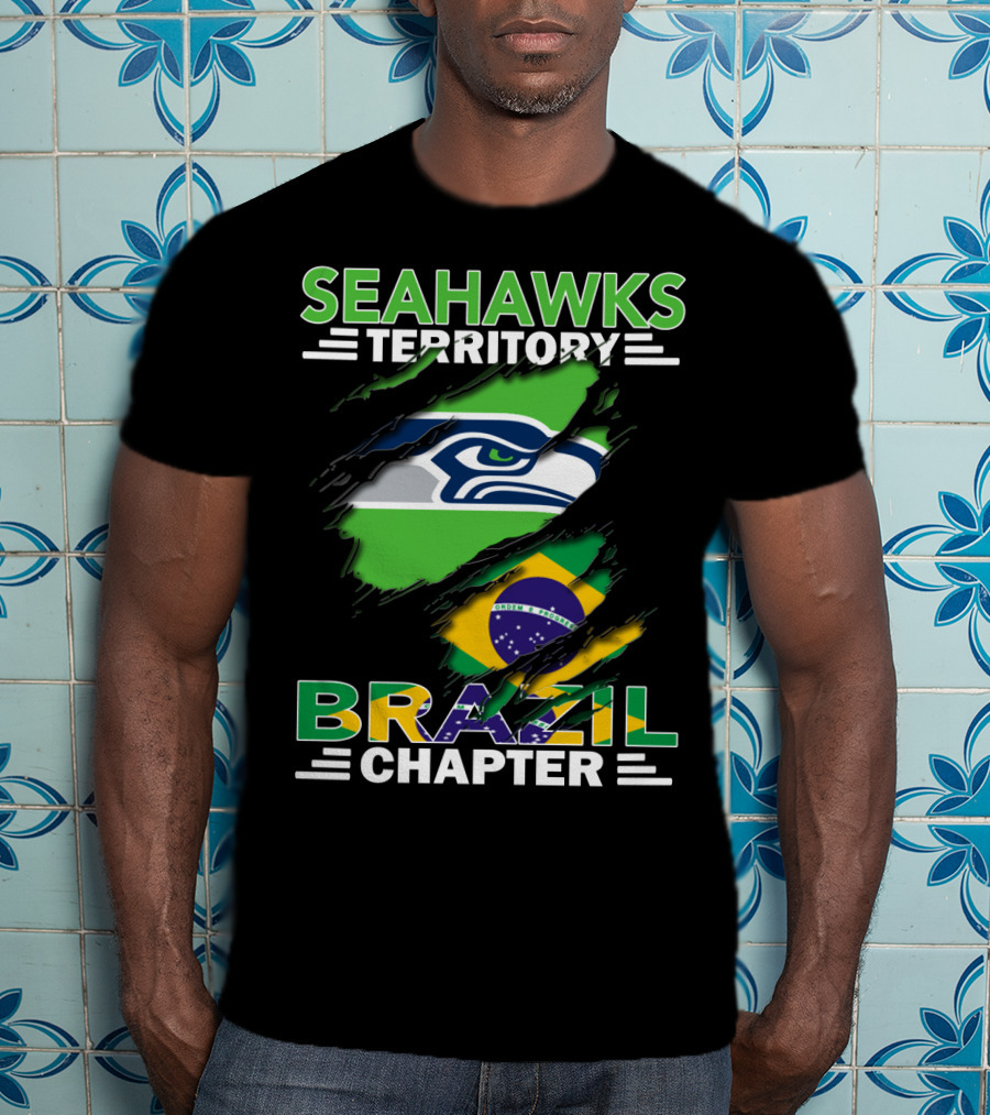 Seahawks Territory Brazil Chapter Flag T-Shirt
