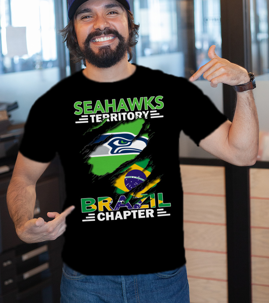 Seahawks Territory Brazil Chapter Flag T-Shirt