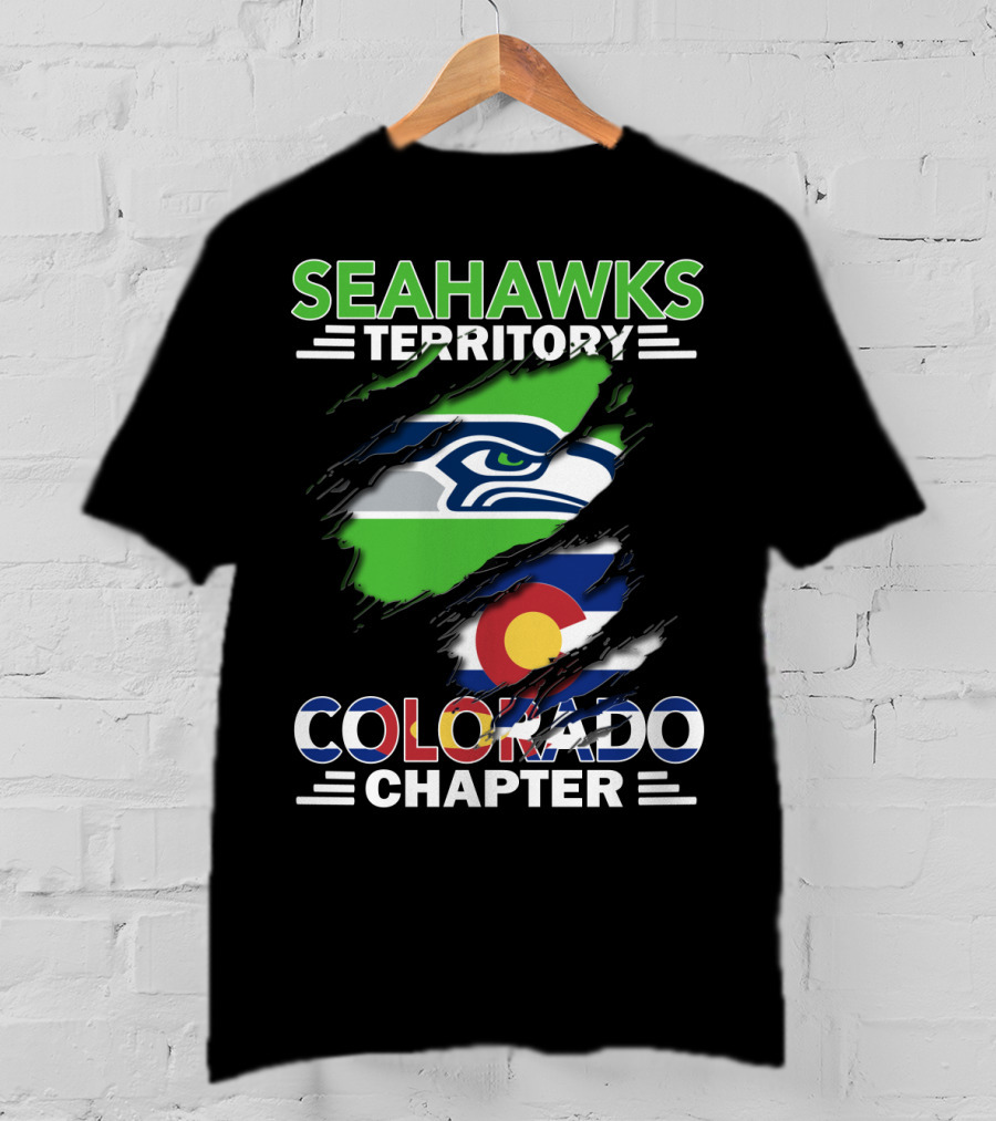 Seahawks Territory Colorado Chapter Flag T-Shirt