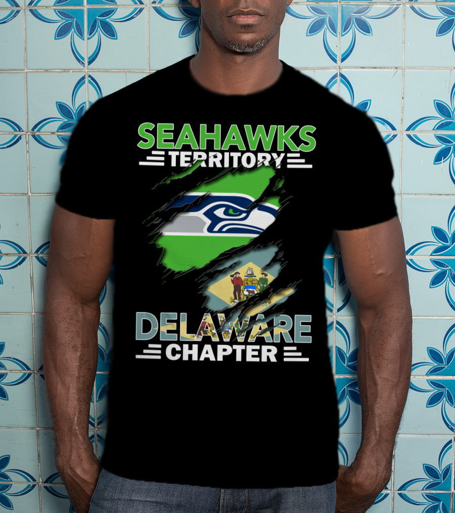 Seahawks Territory Delaware Chapter Flag T-Shirt