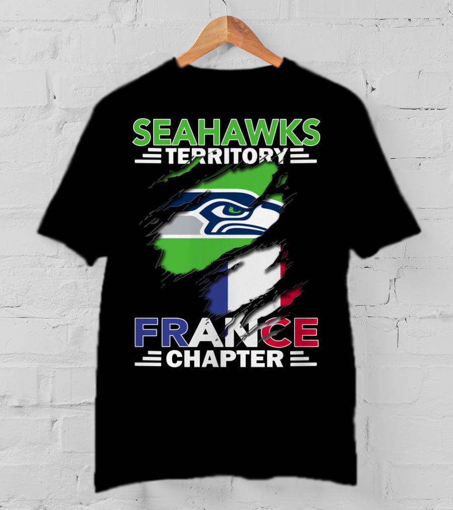 Seahawks Territory France Chapter Flag T-Shirt