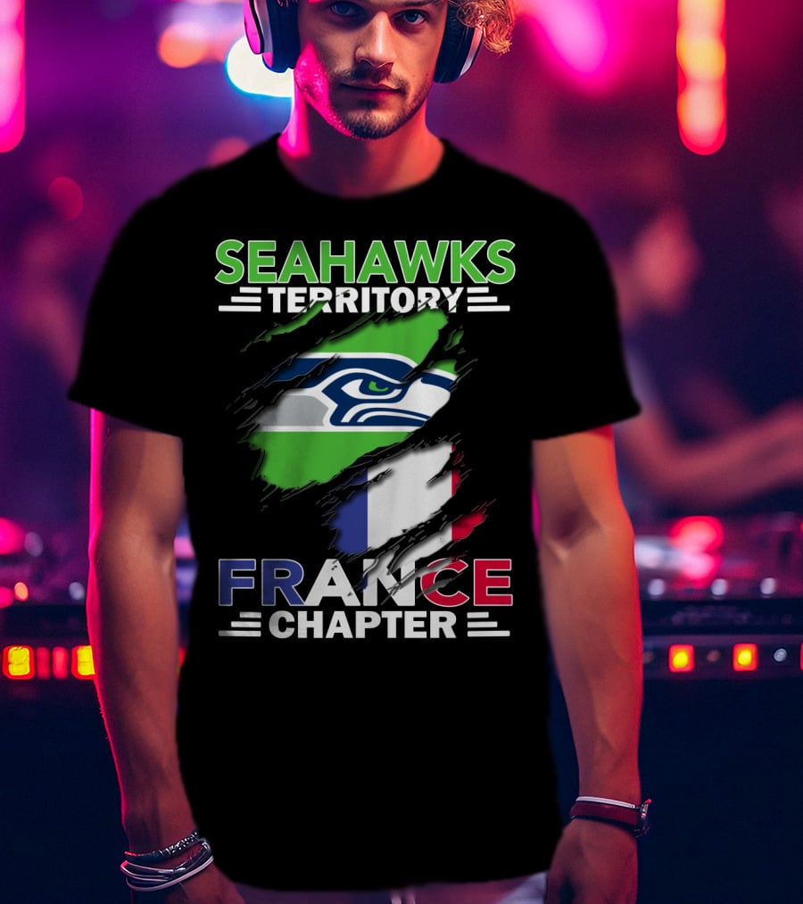 Seahawks Territory France Chapter Flag T-Shirt