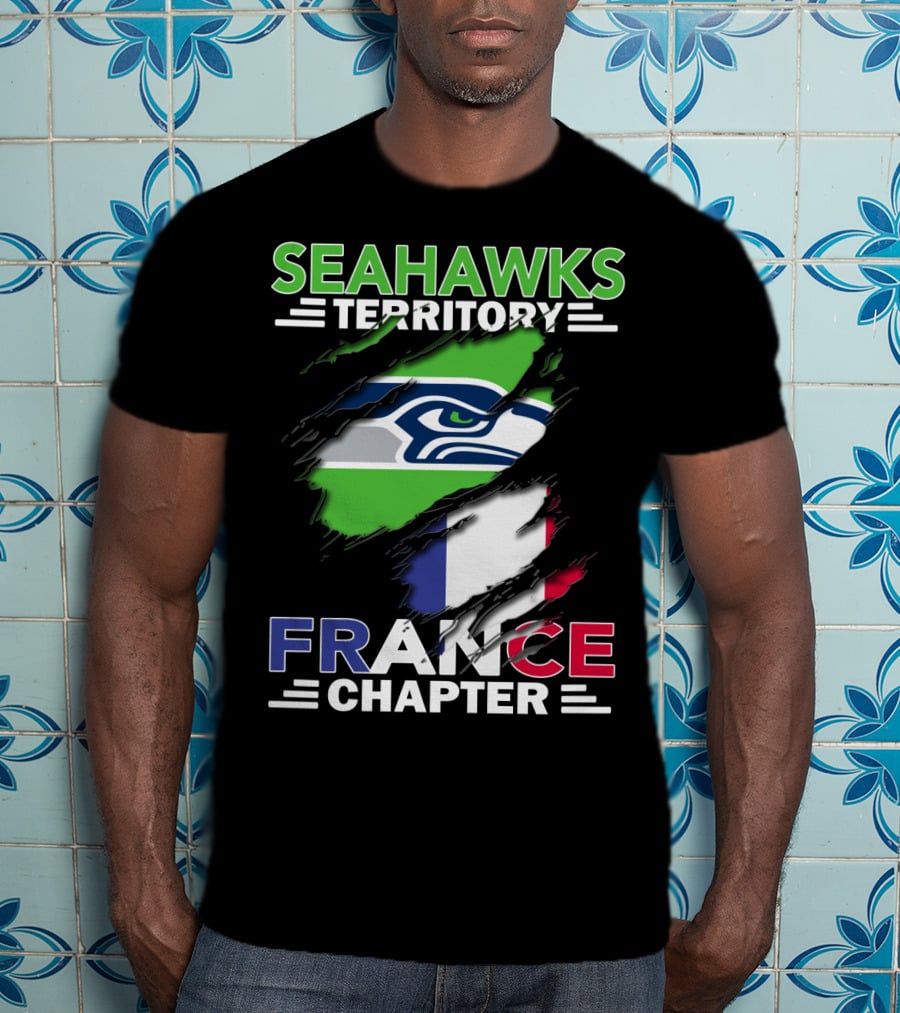 Seahawks Territory France Chapter Flag T-Shirt