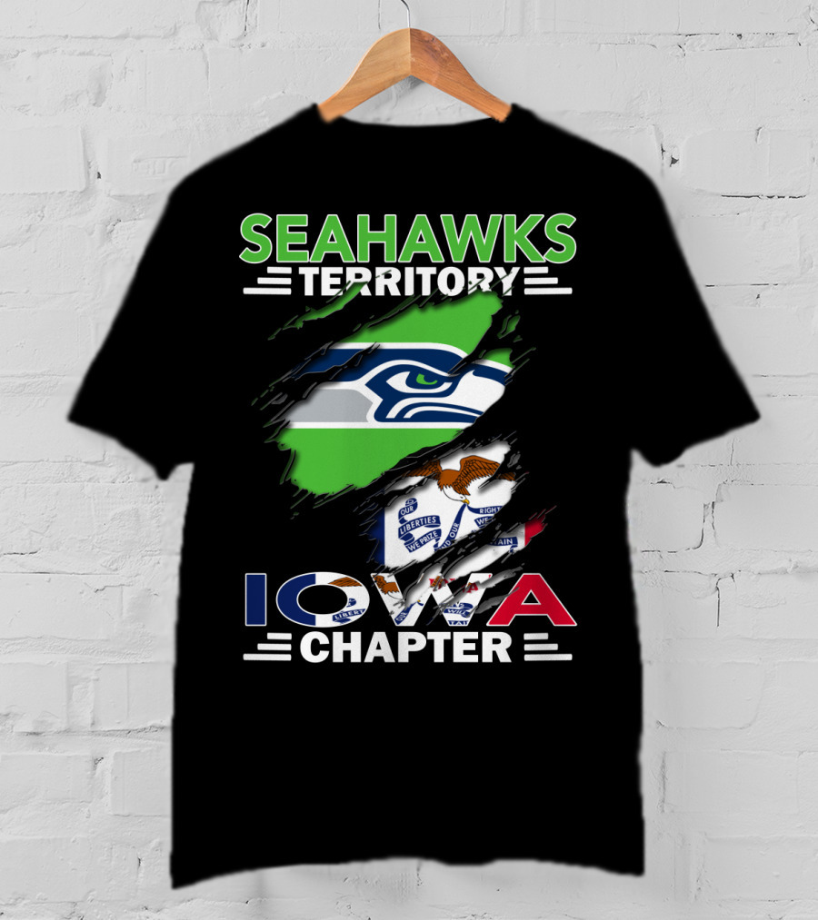 Seahawks Territory Iowa Chapter Flag T-Shirt