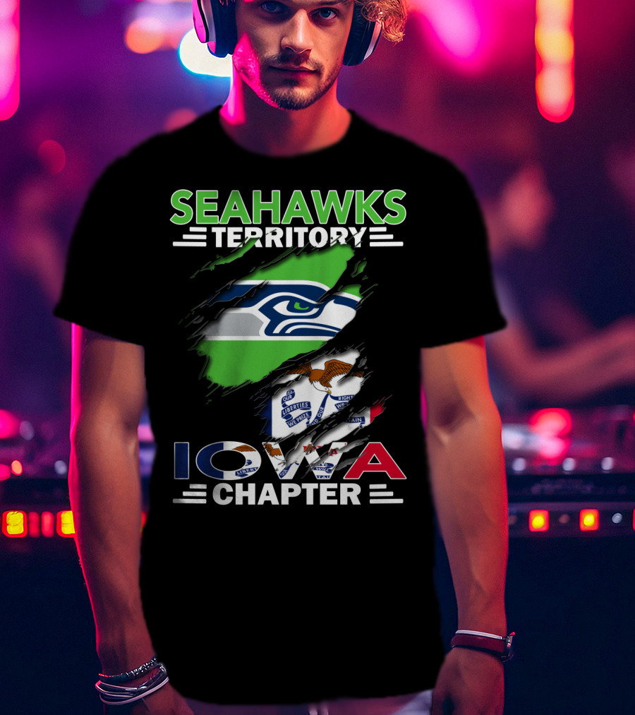 Seahawks Territory Iowa Chapter Flag T-Shirt