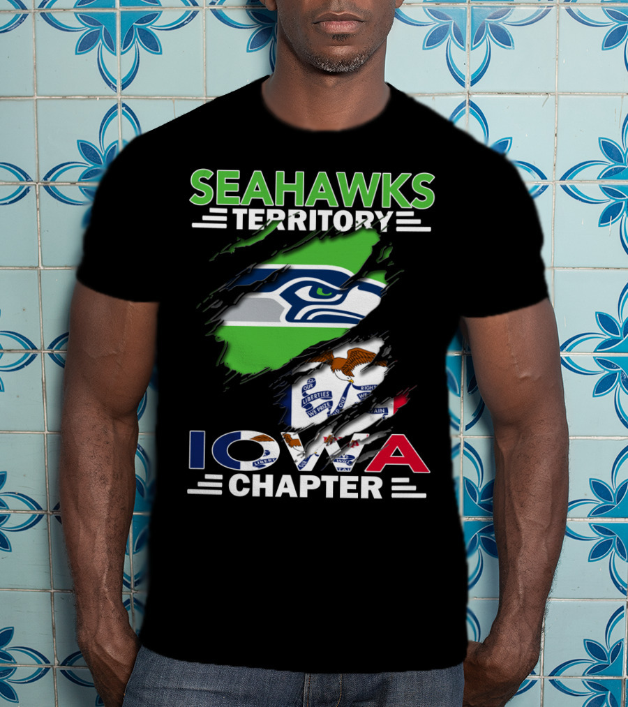 Seahawks Territory Iowa Chapter Flag T-Shirt