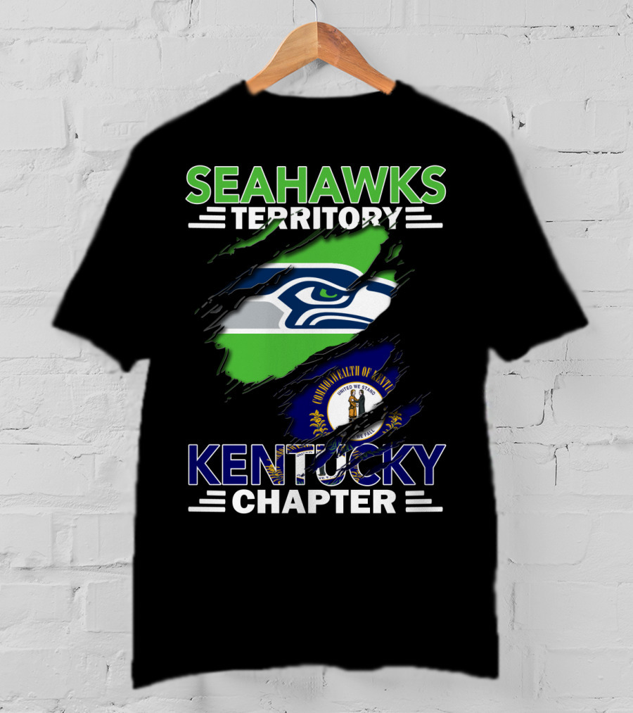 Seahawks Territory Kentucky Chapter Commonwealth Of Kentucky Flag Edition T-Shirt