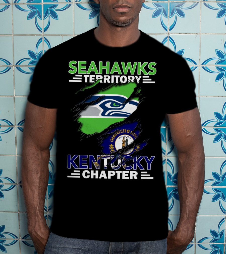 Seahawks Territory Kentucky Chapter Commonwealth Of Kentucky Flag Edition T-Shirt