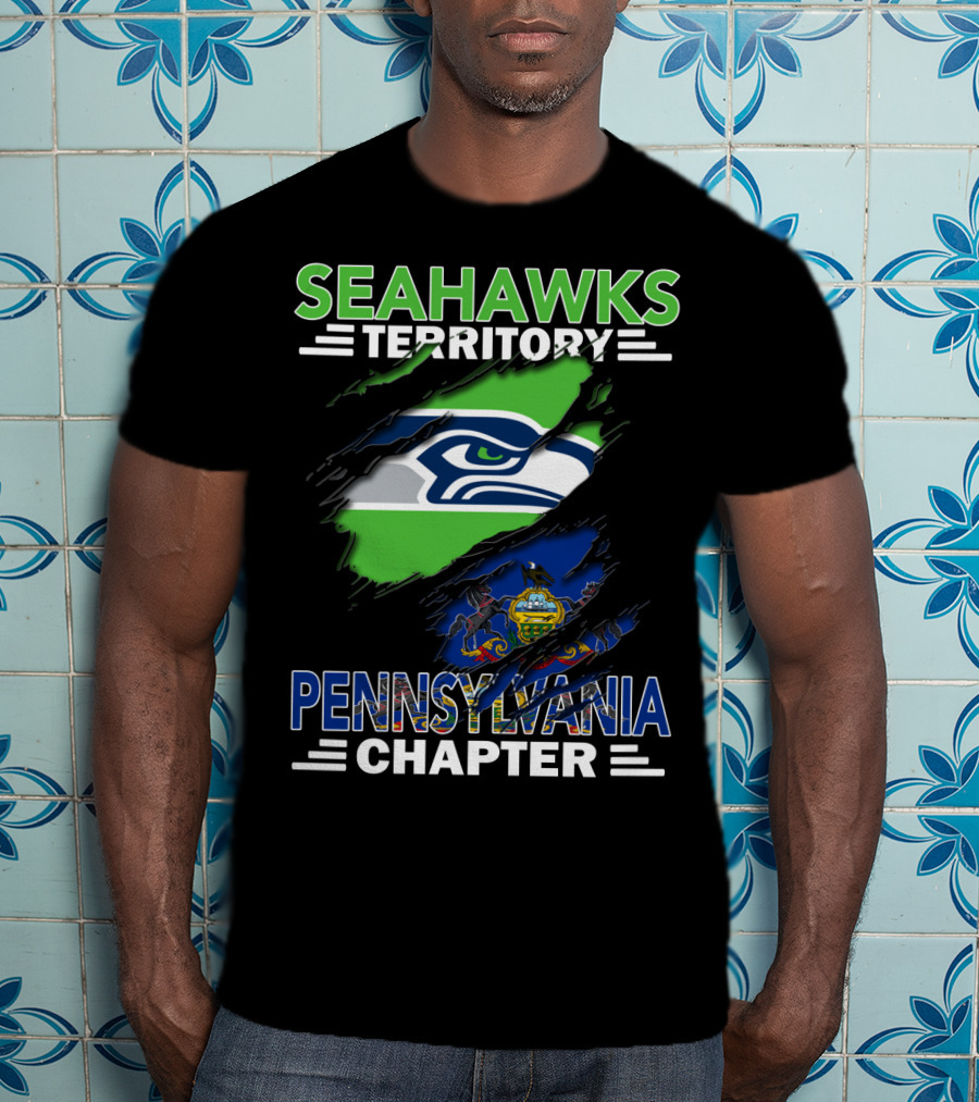 Seattle Seahawks Territory Pennsylvania Chapter Flag T-Shirt