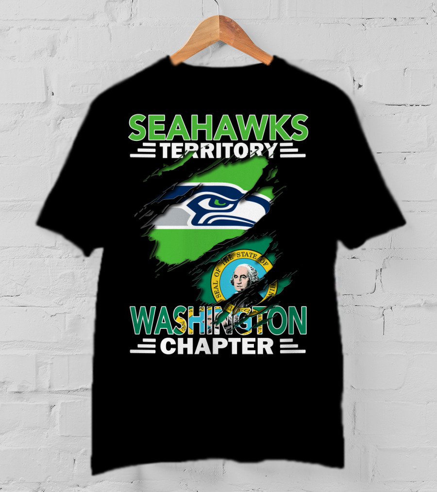 Seahawks Territory Washington Chapter Seal State T-Shirt
