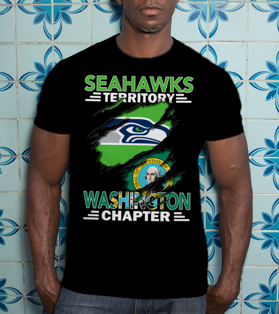 Seahawks Territory Washington Chapter Seal State T-Shirt