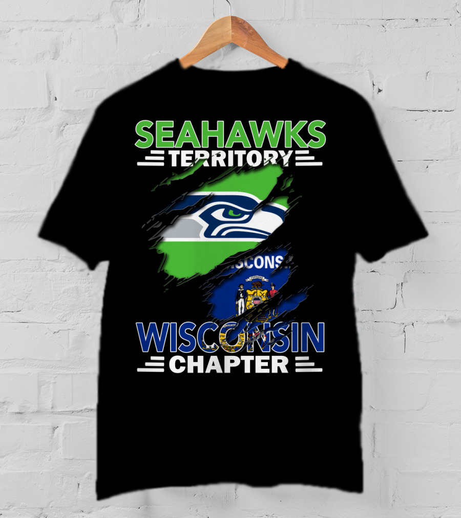Seahawks Territory Wisconsin Chapter American Football Fan Base T-Shirt