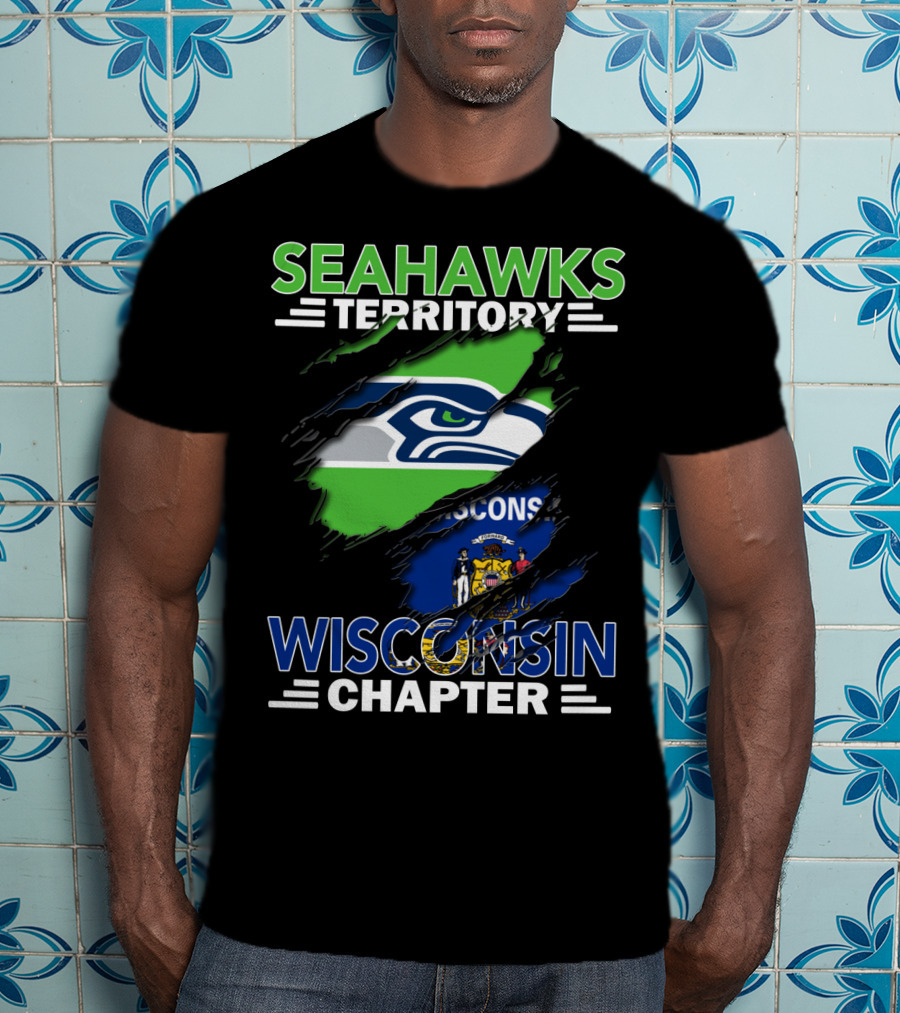 Seahawks Territory Wisconsin Chapter American Football Fan Base T-Shirt