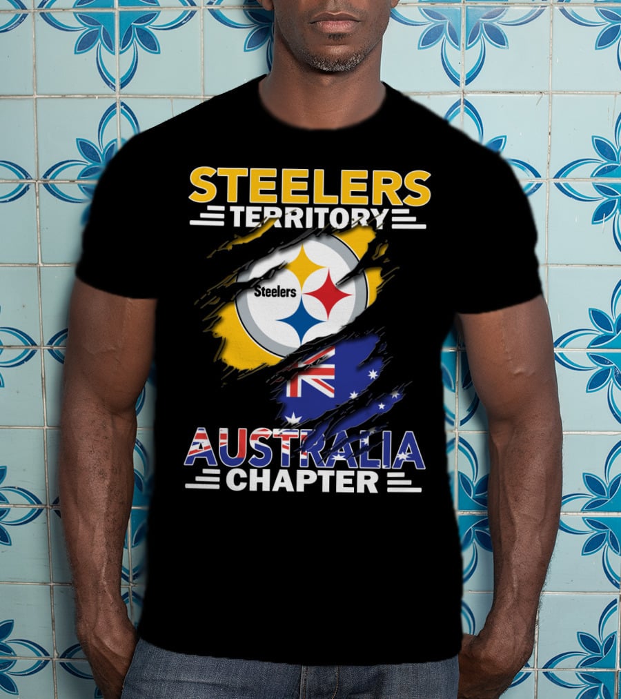 Steelers Territory Australia Chapter Steelers Logo Australian Flag T-Shirt