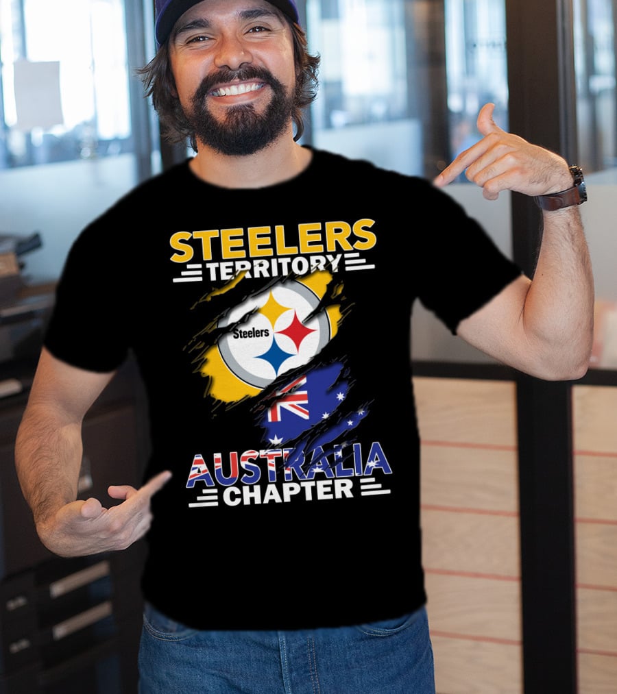 Steelers Territory Australia Chapter Steelers Logo Australian Flag T-Shirt