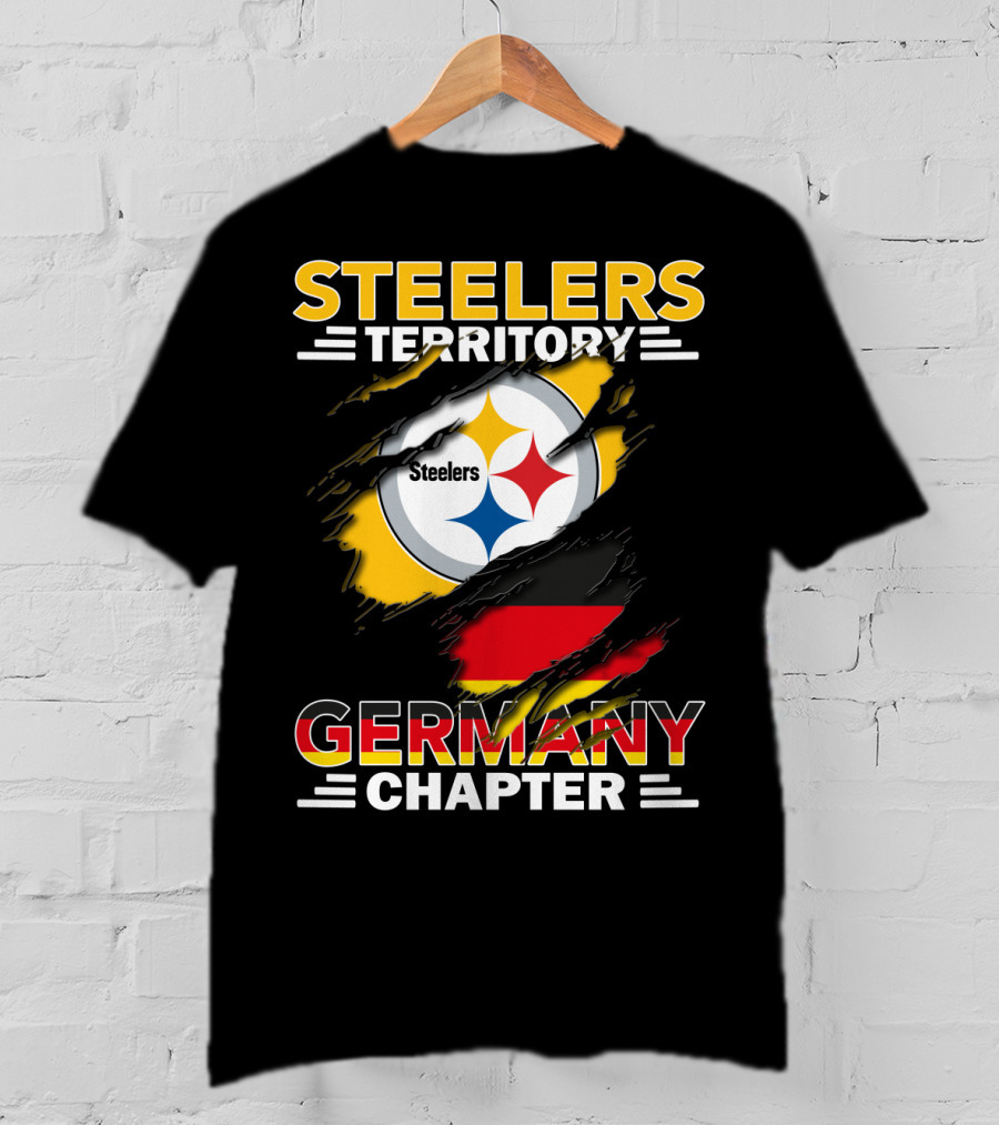 Steelers Territory Germany Chapter Steelers Logo German Flag T-Shirt