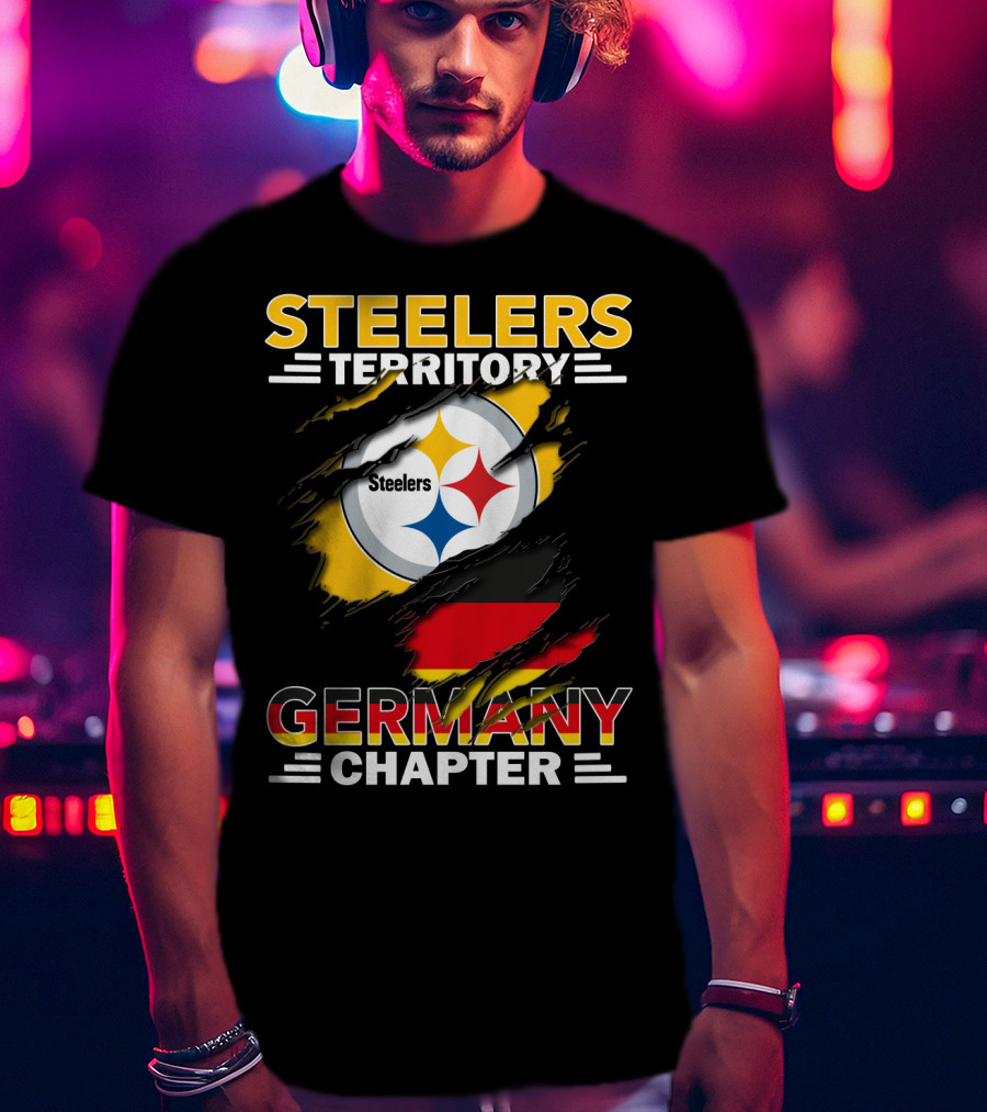 Steelers Territory Germany Chapter Steelers Logo German Flag T-Shirt