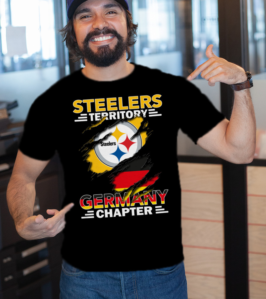 Steelers Territory Germany Chapter Steelers Logo German Flag T-Shirt